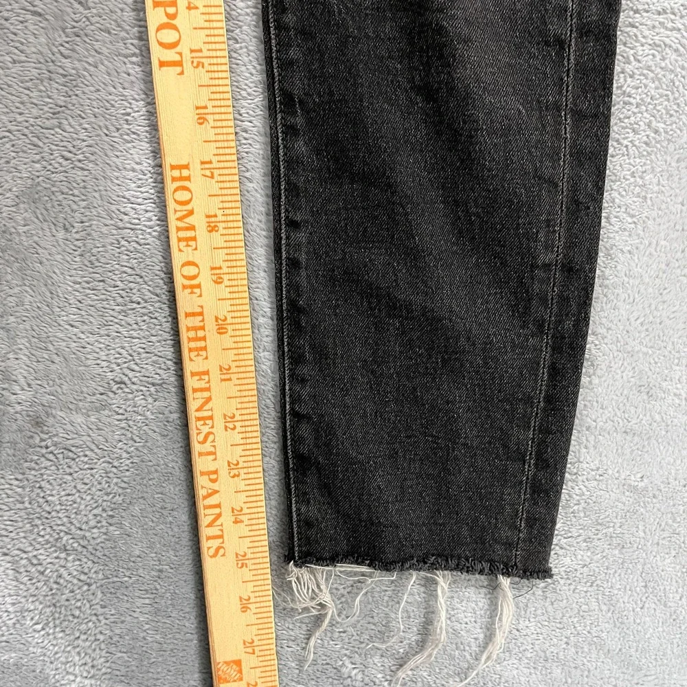 Levis Premium Jeans Women 24 Button Fly Raw Hem Ankle Grunge Goth Y2K Streetwear